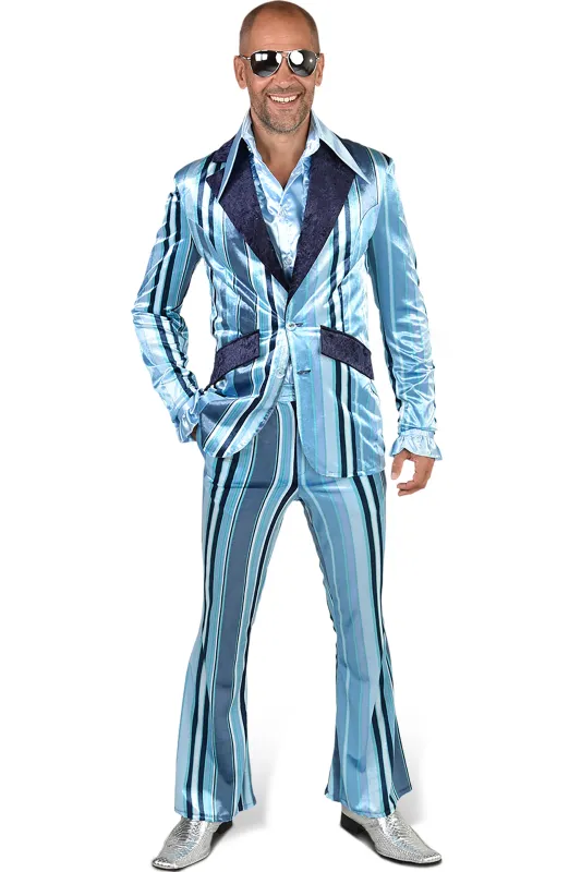 70's Pak Strepen Blauw