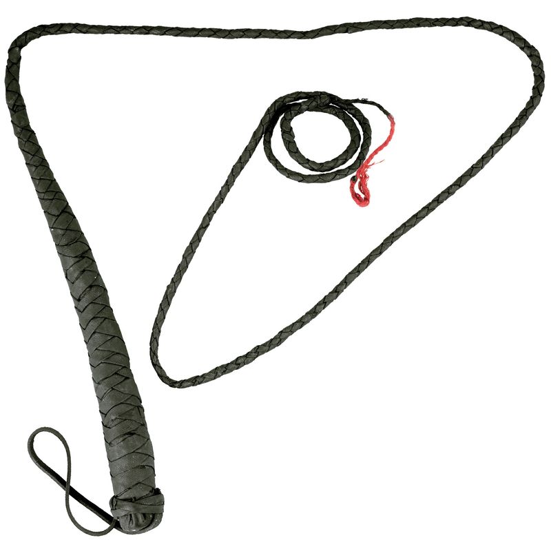 Lederpeitsche 180cm Schwarz