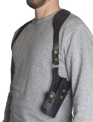 Schouderholster lederlook zwart