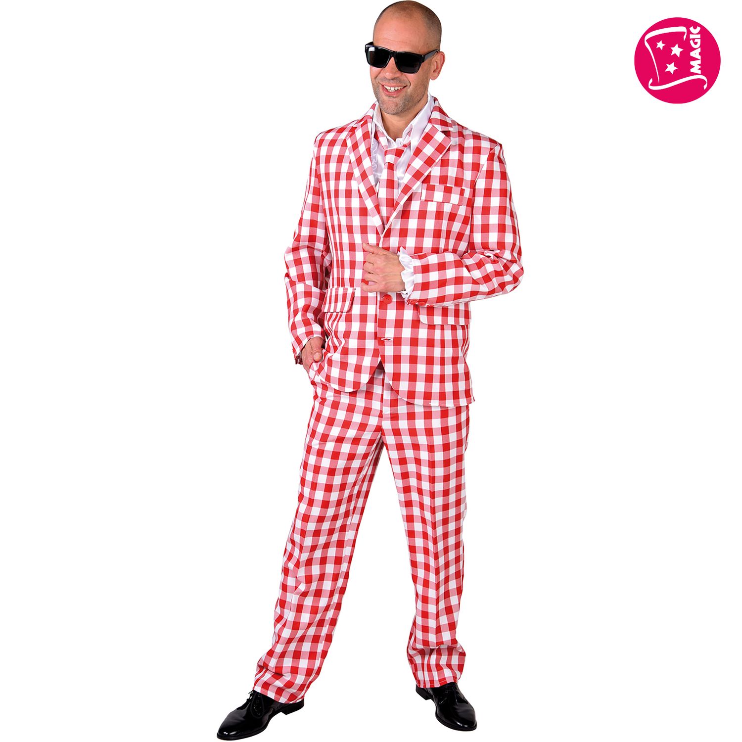 Anzug Karro 3-tlg. Herren Rot Anzug Karro 3-tlg. Herren Rot