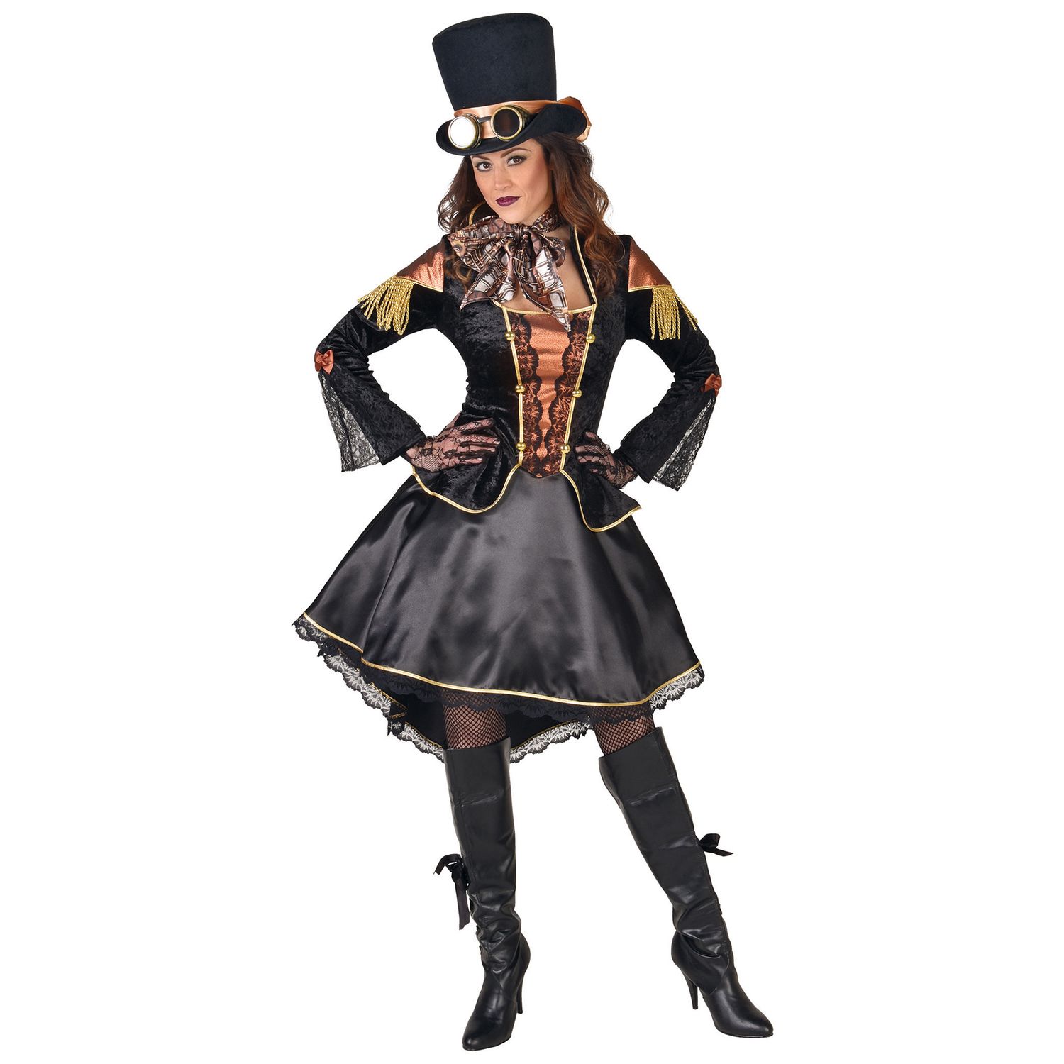 Kleid Showgirl Abigail Schwarz/Gold