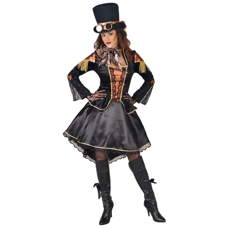 Kleid Showgirl Abigail Schwarz/Gold