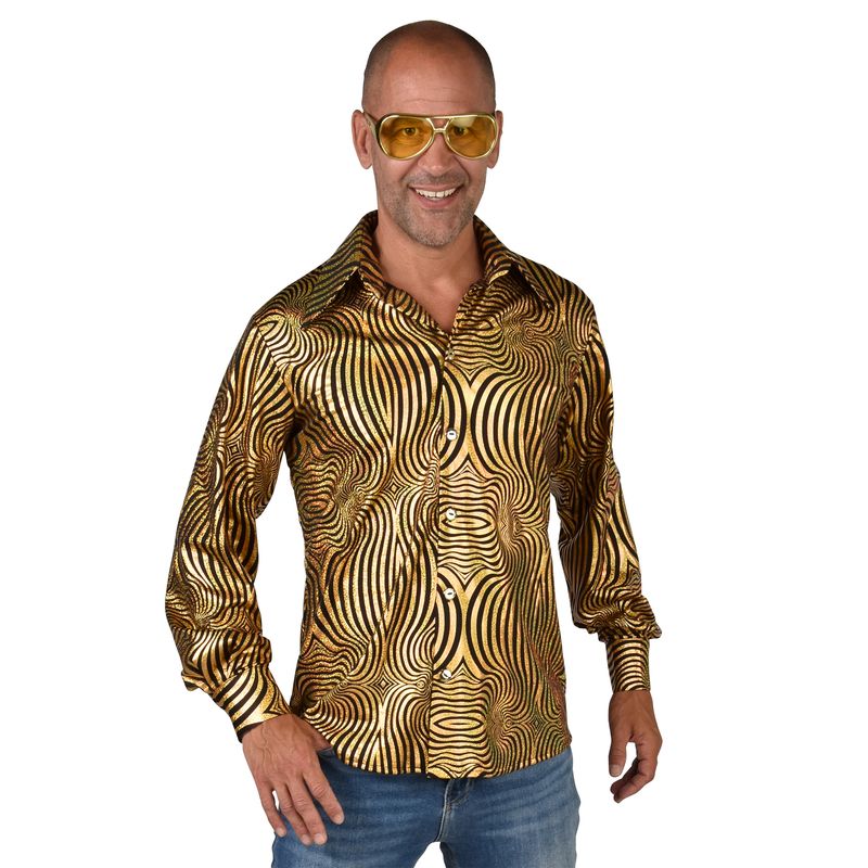 Party Hemd Hologram Gold
