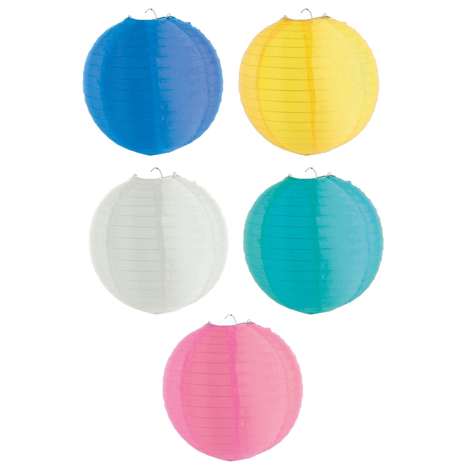 Lampion nylon 50cm 5 kleuren Lampion nylon 50cm 5 kleuren