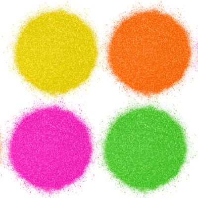 Glitter 200gr Fluo 4 Farben