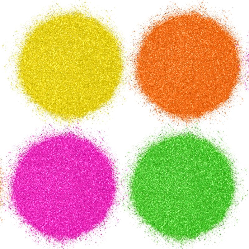 Glitter 200gr Fluo 4 Farben