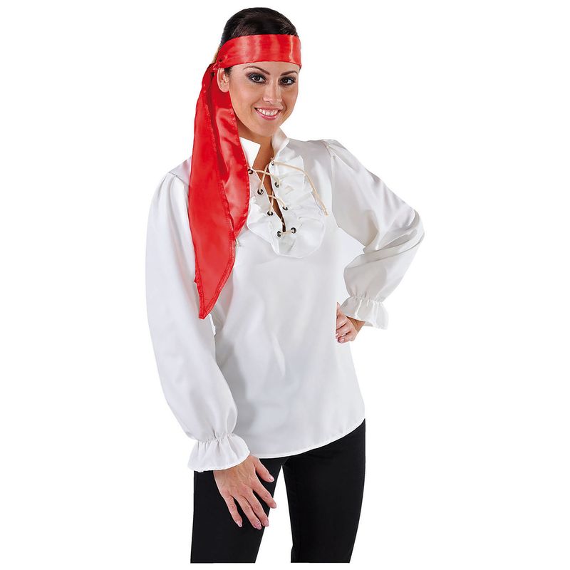 Piraten Bluse Weiß Damen