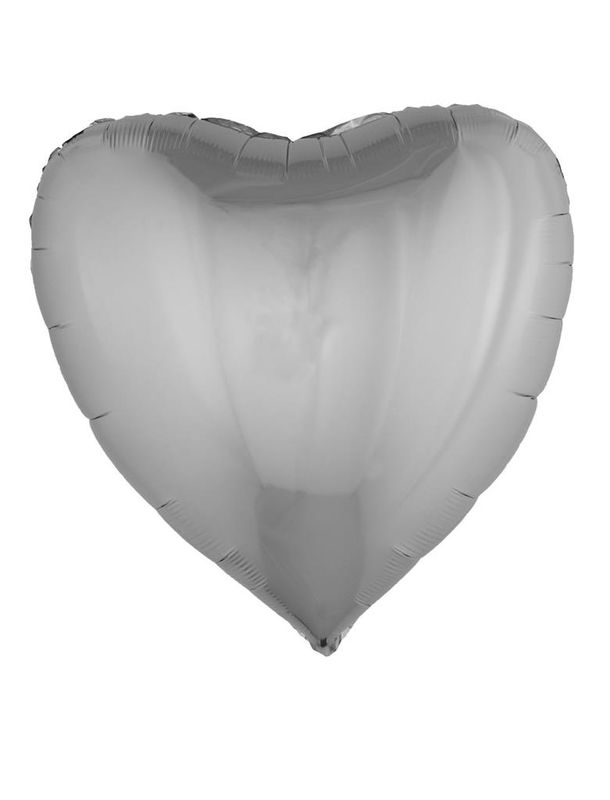 Folienballon 76cm Herz Silber