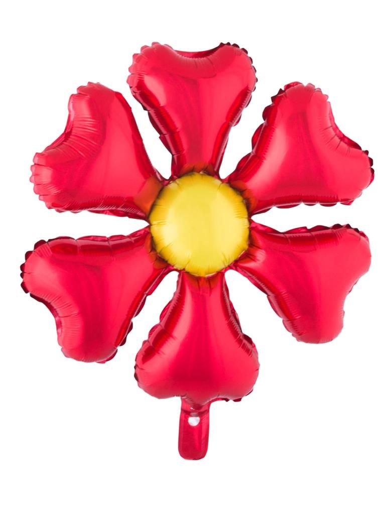 Folieballon 54cm Bloem Rood
