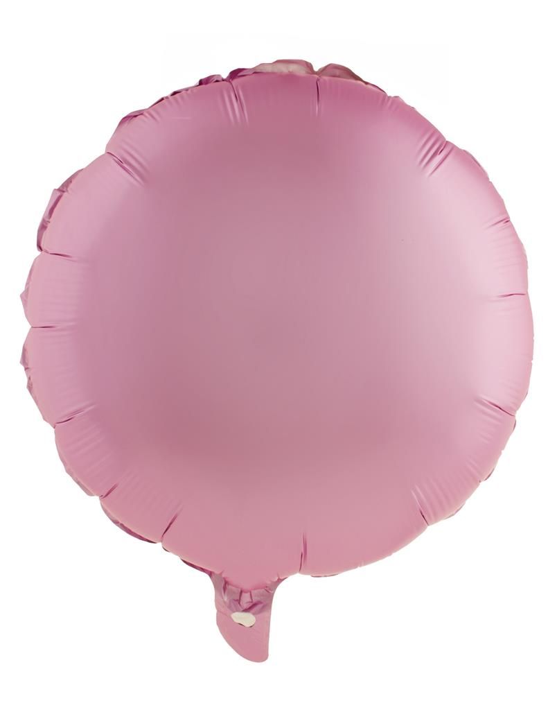Folieballon 46cm Rond Chroom Roze