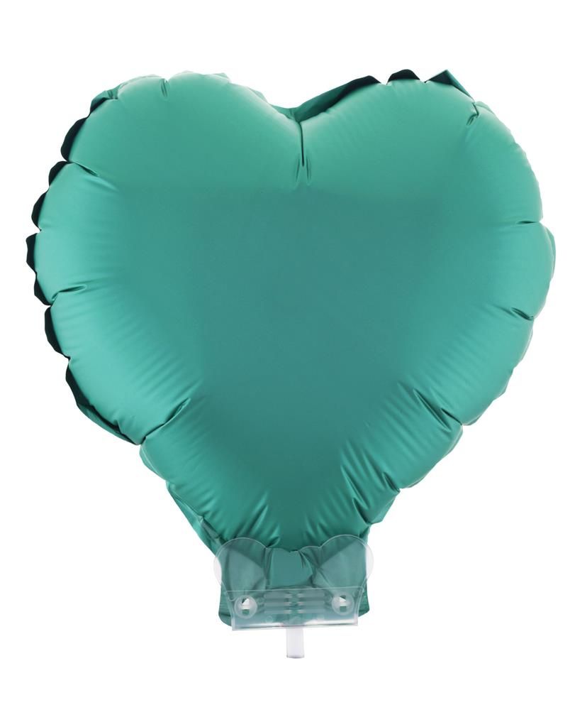 Folieballon 28cm Met Stokje Hart Chroom Groen Folieballon 28cm Met Stokje Hart Chroom Groen