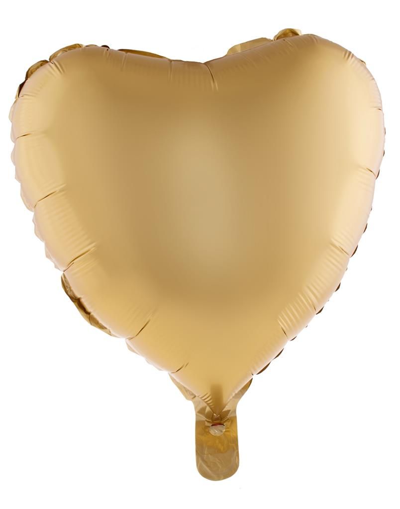 Folienballon 46cm Herz Chrome Gold