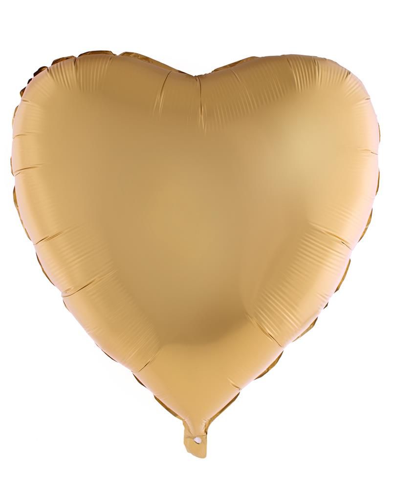 Folieballon 76cm Hart Chroom Gold