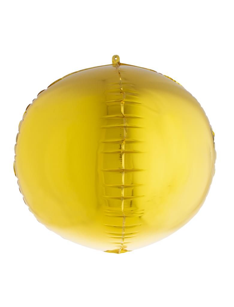 Folieballon 46cm 3D Bol Goud Folieballon 46cm 3D Bol Goud