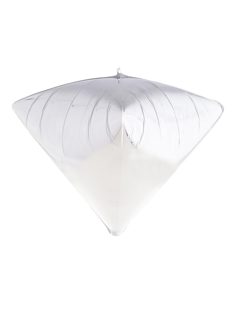 Folieballon 61cm 3D Diamant Zilver