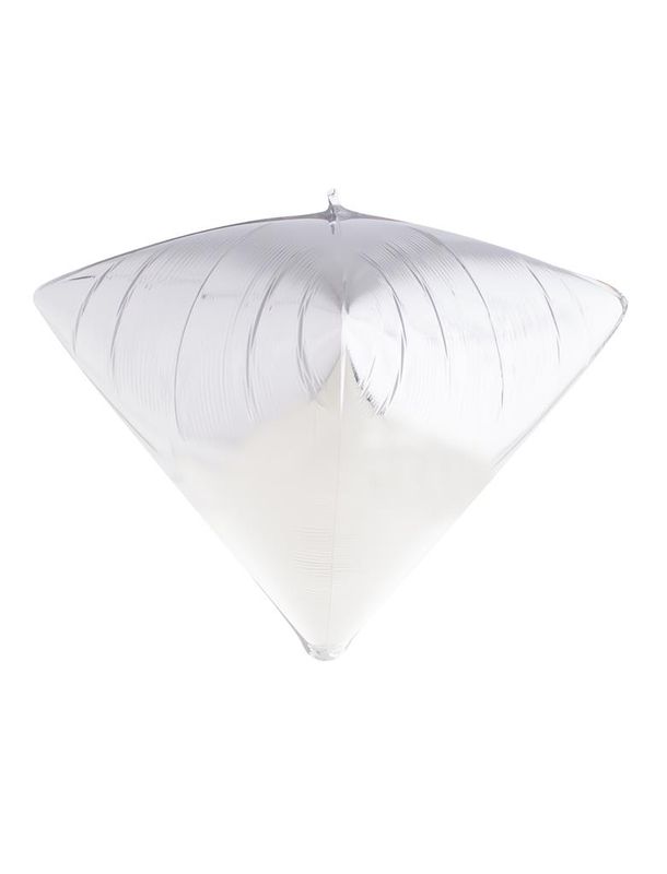 Folienballon 61cm 3D Diamant Silber