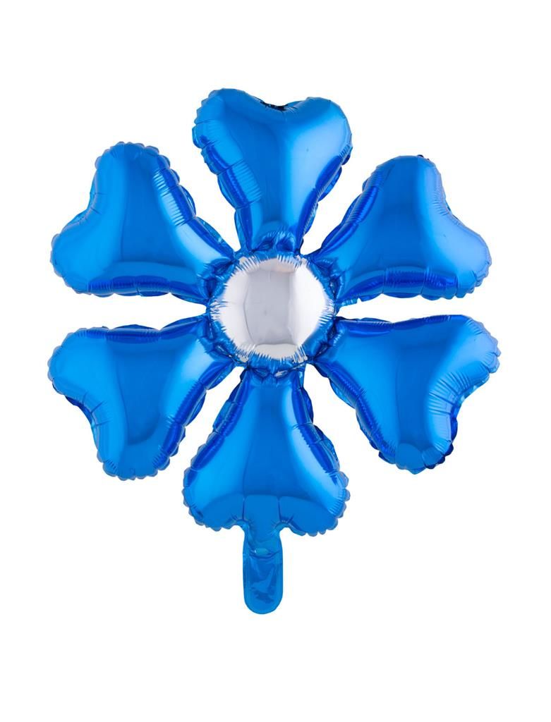 Folieballon 54cm Bloem Blauw