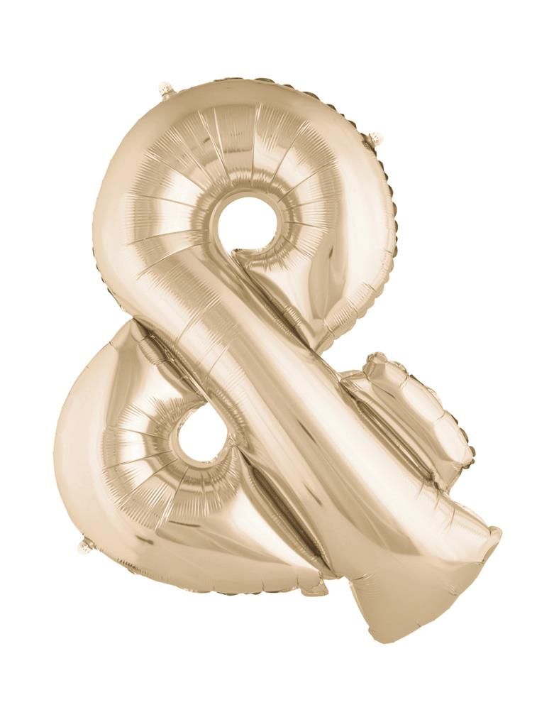 Folieballon 102cm &-symbool Champagne Folieballon 102cm &-symbool Champagne