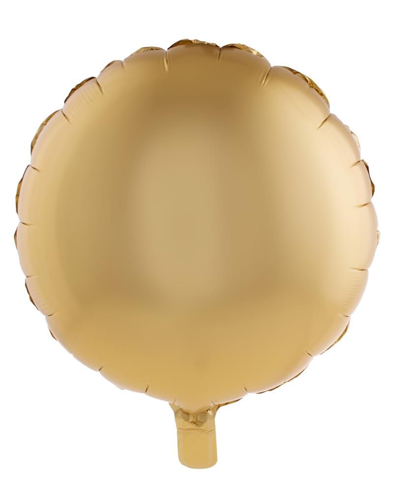 Folieballon 46cm Rond Chroom Goud