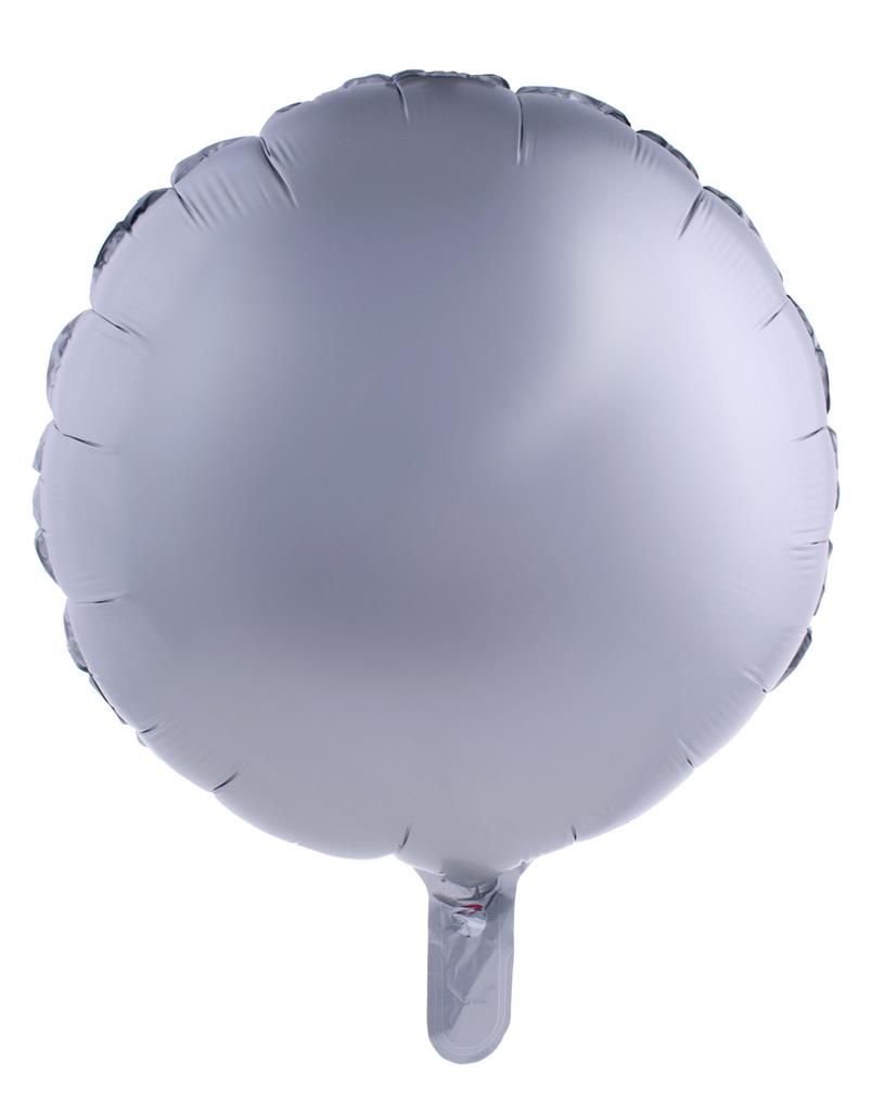 Folieballon 46cm Rond Chroom Zilver