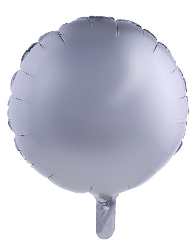 Folienballon 46cm Rund Chrome Silber
