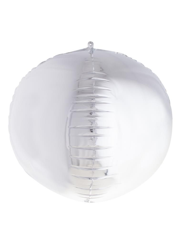 Folieballon 46cm 3D Bol Zilver