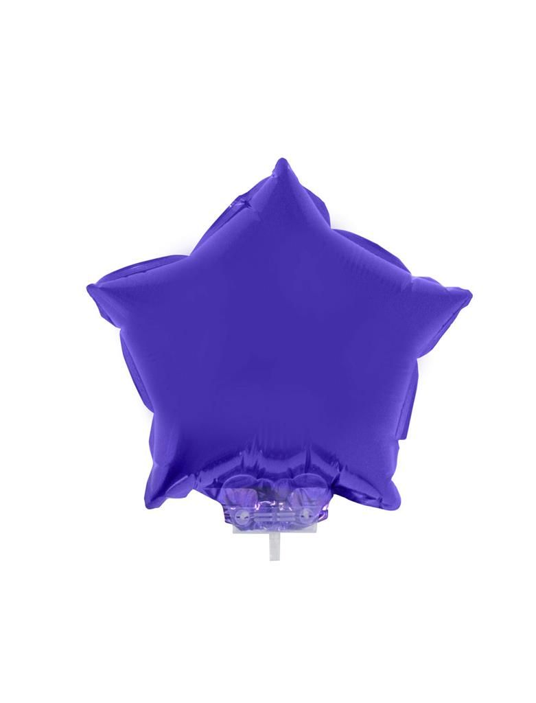 Folieballon 28cm Met Stokje Ster Paars Folieballon 28cm Met Stokje Ster Paars