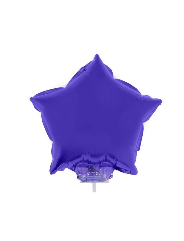 Folienballon 28cm Mit Stab Stern Lila