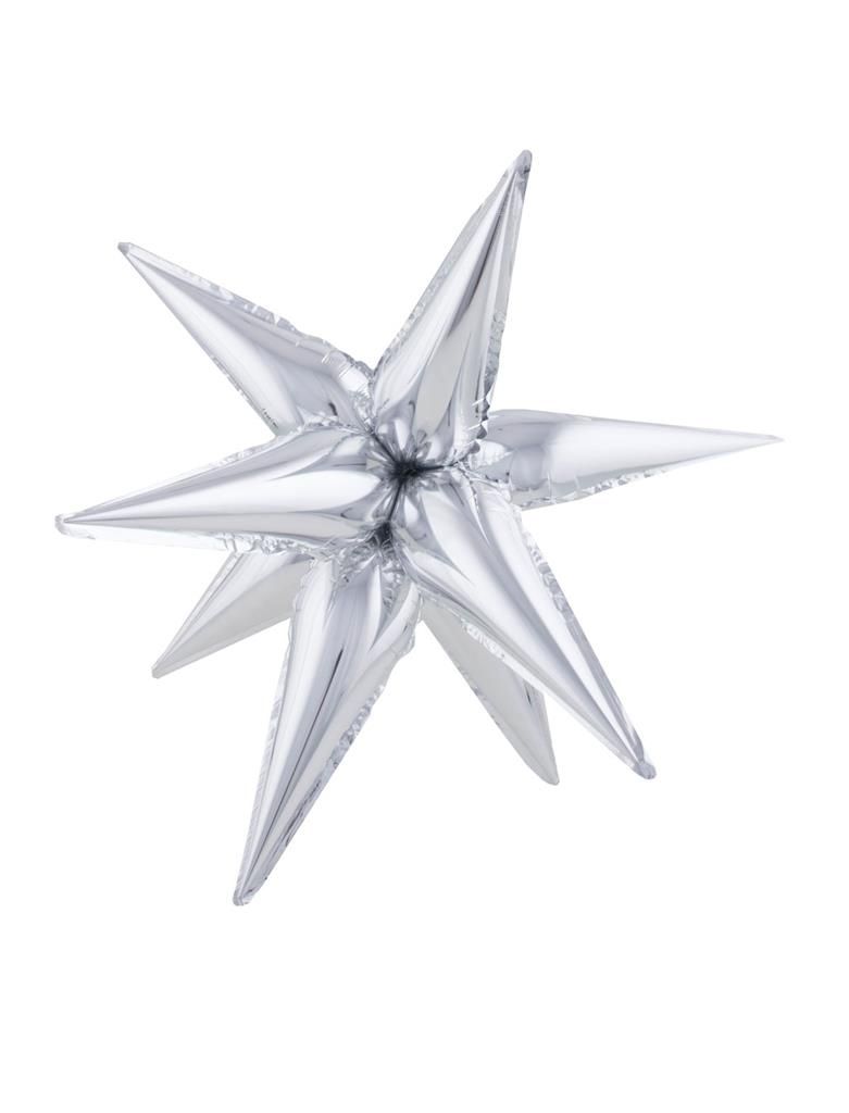 Folieballon 54cm Ster Zilver Folieballon 54cm Ster Zilver