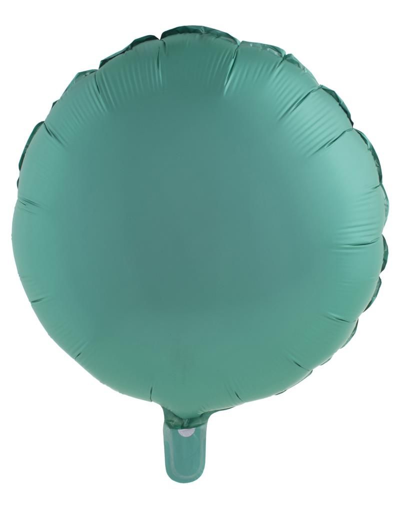 Folieballon 46cm Rond Chroom Groen