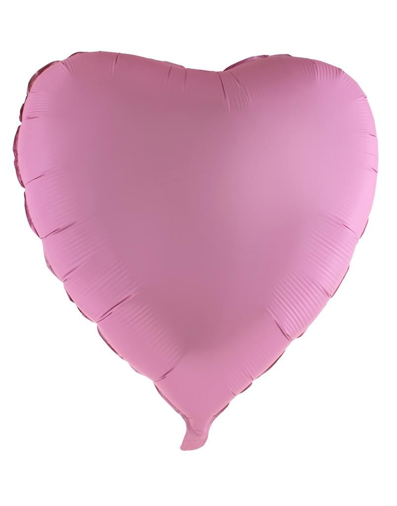 Folieballon 76cm Hart Chroom Roze
