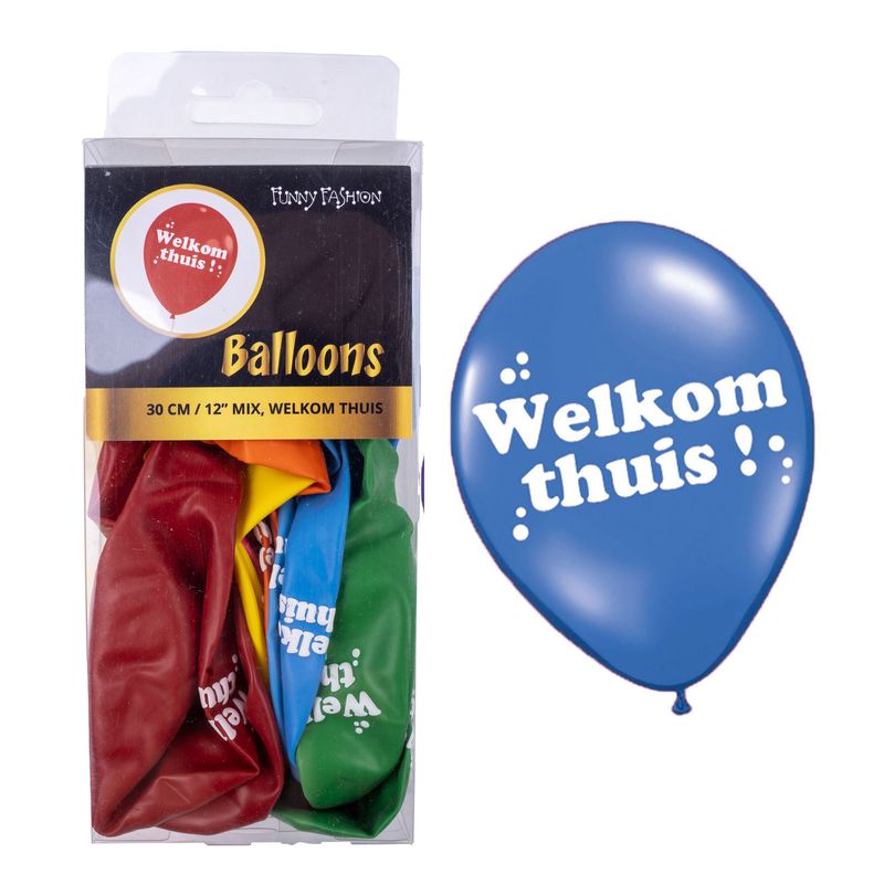 12 Ballonnen 30cm Welkom Thuis 12 Ballonnen 30cm Welkom Thuis