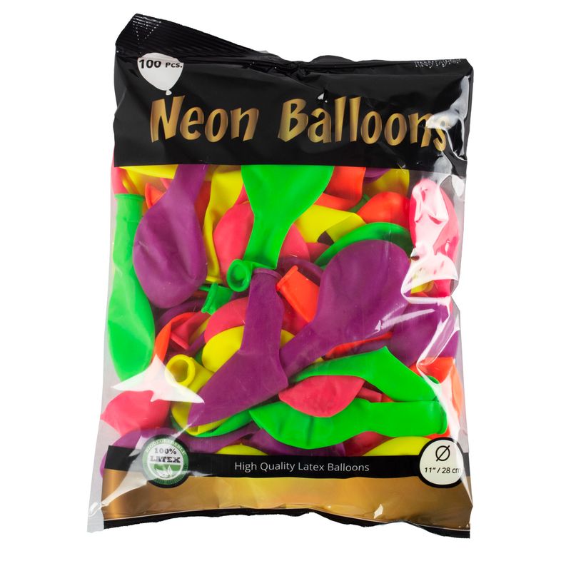 100 Luftballons Fluo 28cm