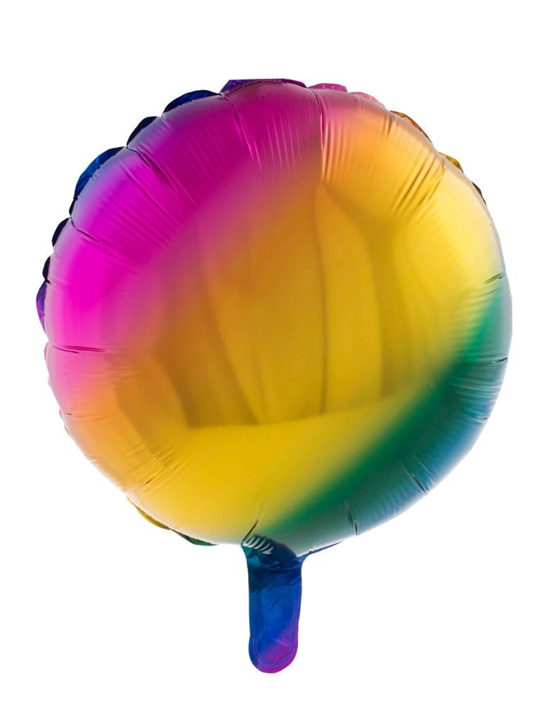 Folieballon 46cm Rond Regenboog