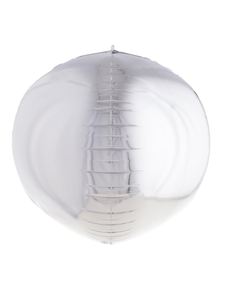 Folieballon 81cm 3D Bolvormig Zilver