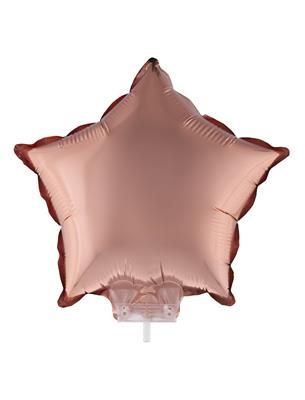 Folienballon 28cm Mit Stab Stern Kupfer Folienballon 28cm Mit Stab Stern Kupfer