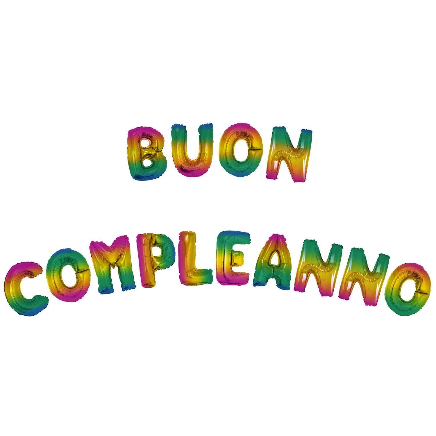 Ballonnenset Buon Compleanno Regenboog