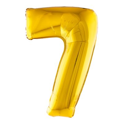 Folienballon 81cm Zahl 7 Gold