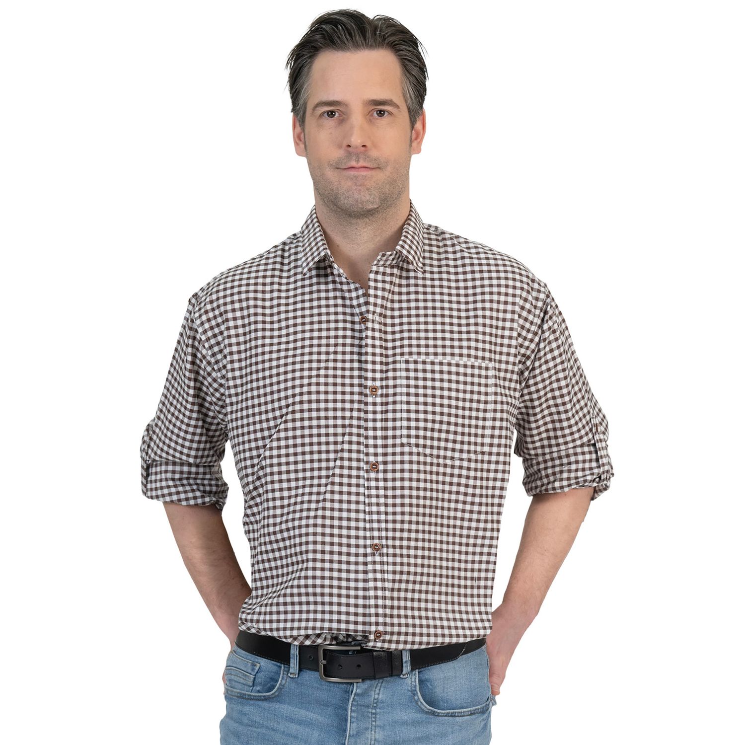 Luxe Shirt Brown/White Luxe Shirt Brown/White
