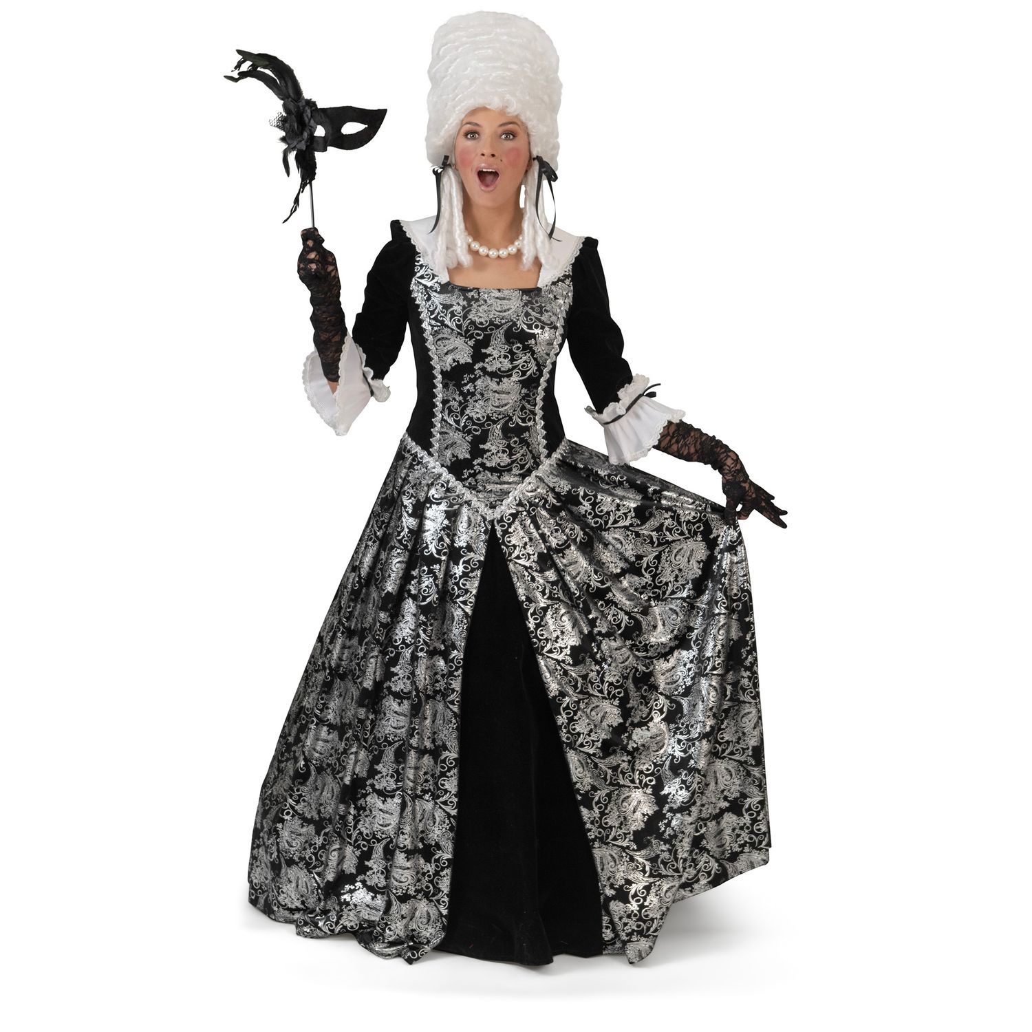Kleid Silberen Barockdame Kleid Silberen Barockdame