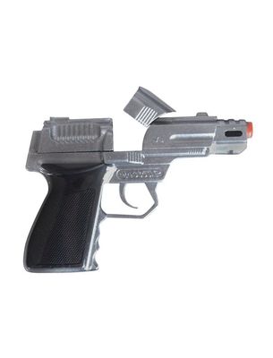 Polizeipistole 15cm silber 8 Schuss