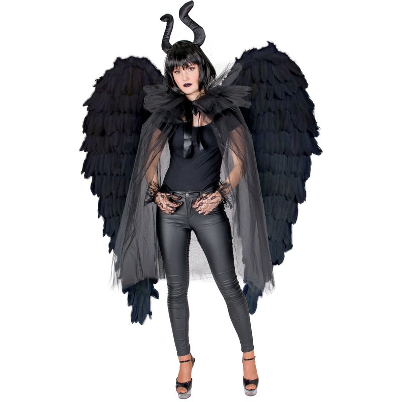 Riesige schwarze Flügel 120cm