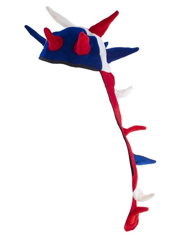 Hut Wikinger Blau/Weiß/Rot