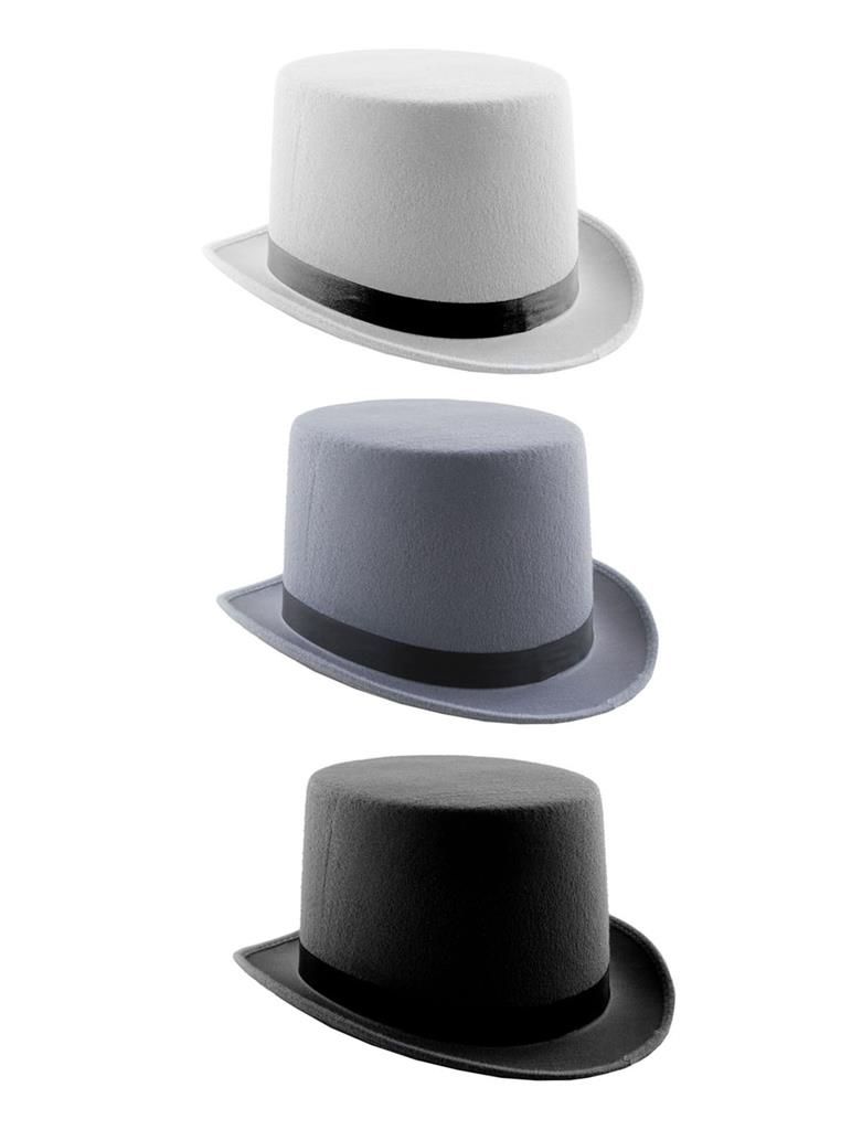 Hoge Hoed Zwart Lint 3 kleuren Hoge Hoed Zwart Lint 3 kleuren