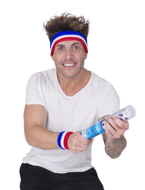 Schweißbänder Blau/Weiß/Rot