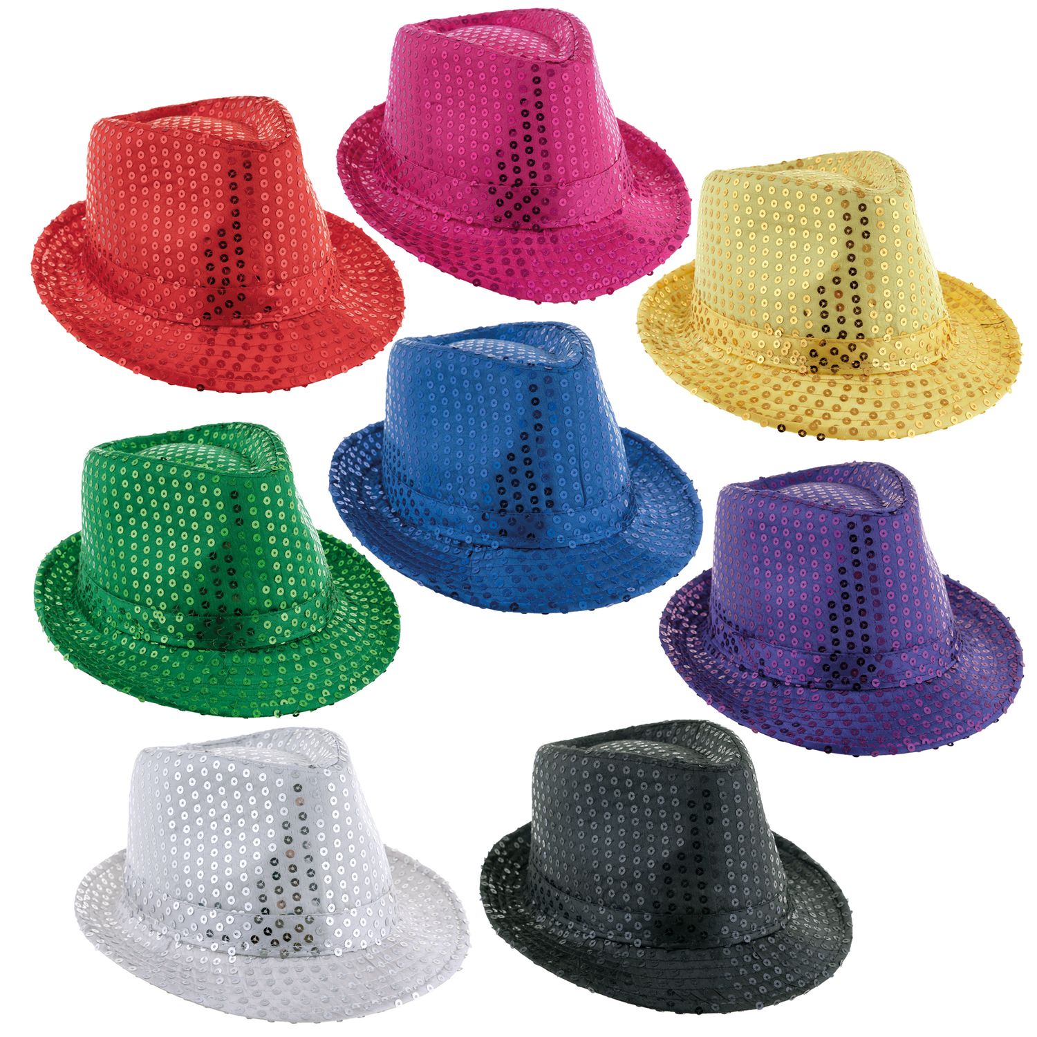 Hoed Pailletten 8 Kleuren