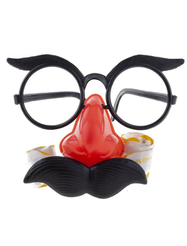 Brille mit Nase und Schnurrbart