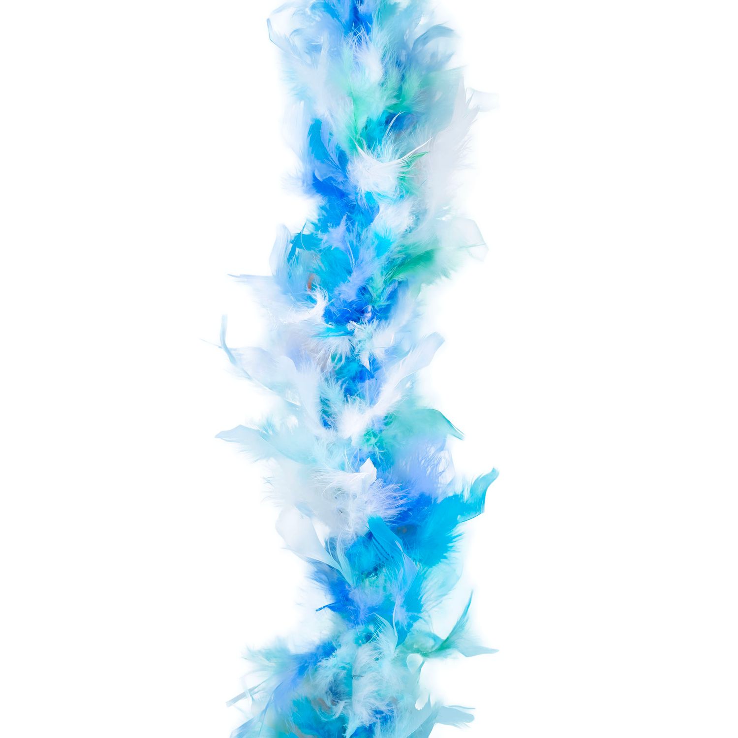 Federboa 2m 45g mix Blau mit Glitzern
