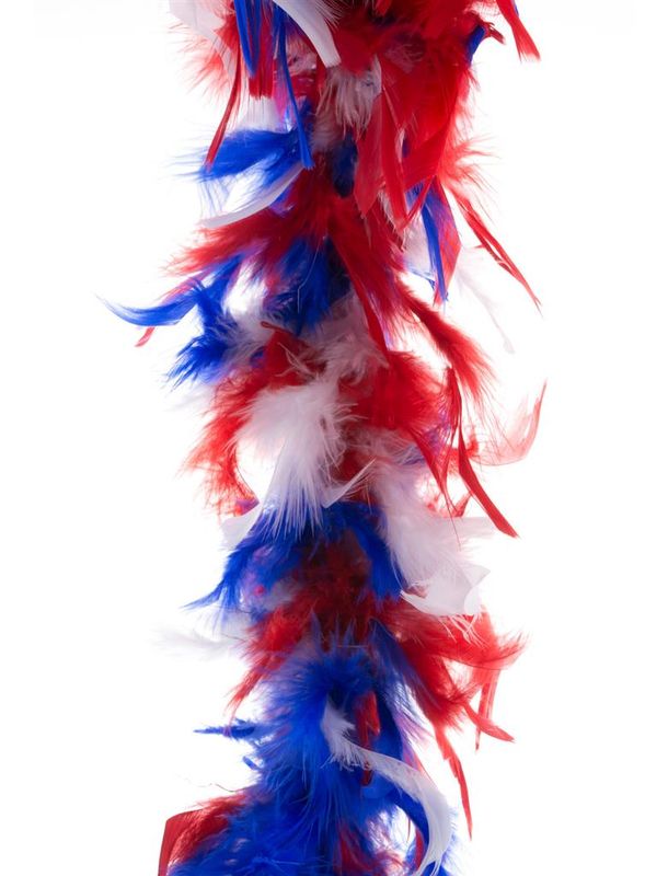 Federboa Rot Weiß Blau 2m 45g