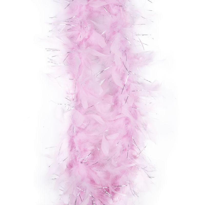 Federboa Rosa mit glanz Lametta 2m 45g